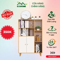 Kệ Sách Gỗ Nhiều Ngăn Có Tủ Tiện Dụng Kệ Sách Thông Minh Đa Năng Decor Phòng Ngủ, Phòng Khách Gọn Gàng TS2