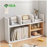 Kệ sách gỗ nhiều ngăn để bàn làm việc, kệ đa năng hiện đại chính hãng IGA- GP157