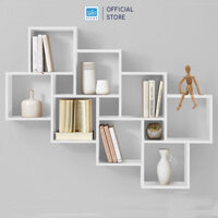 Kệ Sách Gỗ Ô Vuông Cube Tinh Tế SIB Decor - Trắng