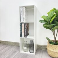 Kệ sách gỗ tổ ong 3 tầng kệ gỗ chất liệu MDF Tủ sách đa năng đa tầng màu Trắng