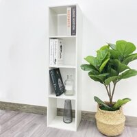 Kệ sách gỗ tổ ong 4 tầng kệ gỗ đa tầng tiện lợi giá sách chất liệu MDF màu Trắng