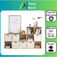 Kệ sách gỗ tổ ong nhiều tầng đủ kích thước, Kệ gỗ tổ ong đa năng lắp ghép tiện dụng Fang deco