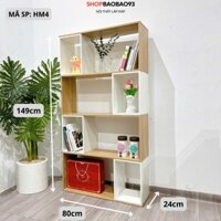 Kệ sách gỗ tủ đựng đồ đa năng gỗ MDF decor trang trí nhà cửa phong cách hiện đại - HM3