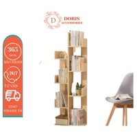 ∏❐✒Kệ sách gỗ xương rồng MDF cao cấp, 8 ngăn , KT 120x50x20cm -  DORIS ACCESSORIES