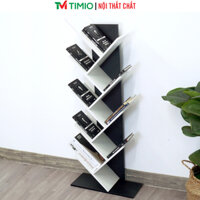 Kệ sách hình cây 9 tầng kệ sách gỗ xương cá phù hợp với mọi bàn làm việc - TP03