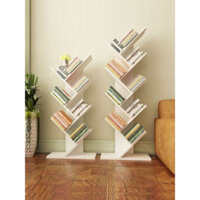 Kệ Sách Hình Xương Cá Nhiều Tầng, Kệ Sách Gỗ Để Sàn Nhỏ Gọn có bảo hành