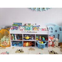 Kệ Sách, Kệ để đồ chơi cho bé hình gấu 2 tầng ngăn chưa đồ rộng rãi Chất liêu Gỗ Composite chắc chắn