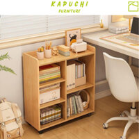 Kệ Sách Kệ Để Đồ Đa Năng Gỗ MDF Có Bánh Xe Tiện Lợi Decor Phòng Làm Việc Phòng Khách KAPUCHI - KP173