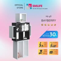 Kệ sách, kệ trang trí gỗ hiện đại SMLIFE Bayberry  Gỗ MDF dày 17mm chống ẩm  D82xR25xC154cm