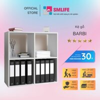 Kệ sách, kệ trang trí gỗ hiện đại SMLIFE Barbi | Gỗ MDF dày 17mm chống ẩm | D85xR30xC85cm