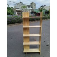 Kệ sách lệch 5 tầng gỗ cao su