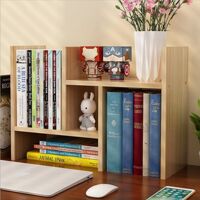 Kệ sách mini bằng gỗ, để trên bàn làm việc hoặc bàn học. Hàng tự lắp ghép đa năng, thông minh. Gồm 3 màu đẹp hiện đại. - VÂN GỖ VÀNG