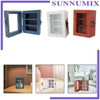 Kệ sách Mini Hộp trưng bày trang trí rỗng Đạo cụ ảnh độc đáo Thu nhỏ Giá sách trang trí cho phòng vẽ khách sạn