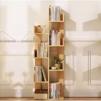 Kệ sách nghệ thuật. Kệ gỗ nội thất hình cây xương rồng. Kích thước 120x44x20cm. Gỗ MDF cao cấp, lắp ráp dễ dàng