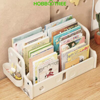 Kệ sách nhựa cho bé, kệ sách để bàn Hobbytree mẫu Mini Car