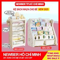 Kệ Sách Nhựa Cho Bé Newber Mẫu Mới 2025 Hình Gấu Bắc Cực, Kệ Sách Ô Tô Nhựa Nguyên Sinh An Toàn