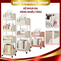 Kệ sách nhựa để bàn, kệ đựng đồ nhà bếp, nhà tắm đa năng, kệ sách decor phòng ngủ nhiều tầng