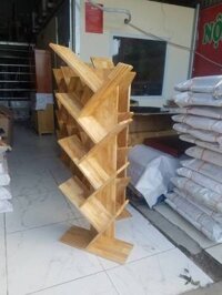 Kệ sách rễ cây gỗ cao su giá rẻ – PQ 15
