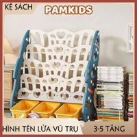 Kệ Sách Trẻ Em Hình Tên Lửa PAMKIDS Chất Liệu Cao Cấp Thiết Kế Nhiều Tầng Giúp Tiết Kiệm Không Gian