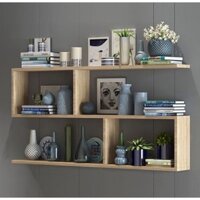 Kệ sách treo tường 2 tầng chữ Z dài 80cm chắc chắn