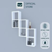 Kệ Sách Treo Tường , Kệ Sách Decor Làm Bằng Gỗ MDF Chống Ẩm Chống Xước KT04