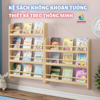 Kệ Sách Treo Tường Không Cần Khoan Đục, Kệ Giá Sách Gỗ Đựng Báo Tạp Chí, Kệ Để Đồ Chai Lọ Lắp Sau Cánh Cửa Tiện Lợi