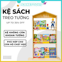 Kệ Sách Treo Tường Ngôi Nhà Cho Bé Giá Sách Treo Đa Năng Giá Để Đồ Chơi Cho Bé Kệ Sách Chất Liệu Gỗ Thông Cho Bé