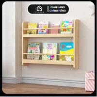 Kệ sách treo tường NTHT cho bé không cần khoan ,kệ mầm non gỗ thông nhập khẩu