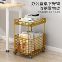 Kệ sách xe đẩy bằng sắt rèn tủ đầu giường cho thuê phòng ngủ giá để đồ