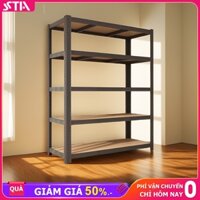 Kệ sắt 6 tầng đựng đồ Kệ Sắt V Lỗ  +mdf Bảng gỗ Kệ Sắt Đa Năng Chiều cao có thể điều chỉnh được