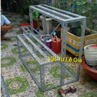 Kệ sắt bậc thang 2 tầng ( Nhiều kích thước độ cao lựa chọn) kệ sắt để cây cảnh ,cây bon sai sen dá