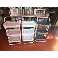 Kệ sắt đa năng 3 tầng có bánh xe
