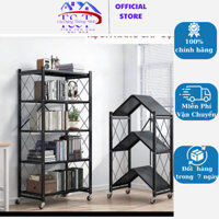 Kệ sắt đa năng gấp gọn có bánh xe dễ dàng di chuyển tháo lắp có thể làm kệ để đồ các vât nặng