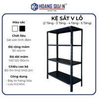Kệ Sắt Đa Năng V Lỗ Lắp Ghép Chất Liệu Sơn Tĩnh Điện Kệ Sắt Đựng Hàng Hóa Kệ Kho Trọng Tải Cao