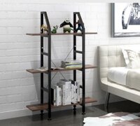 Kệ sắt để sách khung sắt đợt gỗ KKS46