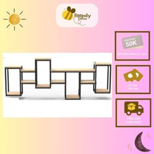 Kệ sắt đợt gỗ để đồ treo tường KGS21