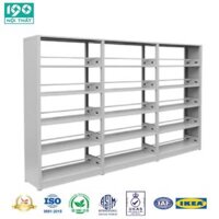 Kệ Sắt, Giá Sách Thư Viện 3 Khoang 2 Mặt GS03-3