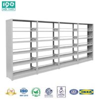 Kệ Sắt, Giá Sách Thư Viện 4 Khoang 2 Mặt GS03-4