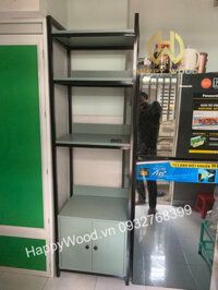 KỆ SẮT KẾT HỢP VÁN GỖ CÔNG NGHIỆP MDF TIỆN ĐỂ ĐỒ GIA DỤNG CHO GIA ĐÌNH