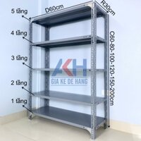 Kệ sắt lắp ghép 2,3,4,5 tầng Dài 60 Rộng 30 Cao 60-80-100-120-150 lắp ghép từ v lỗ đa năng để đồ