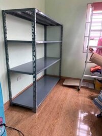 Kệ sắt lỗ 4 sàn, cao 2m, dài 1m, Rộng 50cm, tải trọng 80kg/sàn, Mã SP: RV4-10050.200H80A