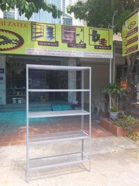 Kệ sắt lỗ mặt lưới 5 sàn cao 2m, KT:120x40cm, 01 tăng cứng