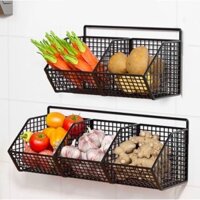 Kệ sắt lưới 3 ngăn dán tường loại 1