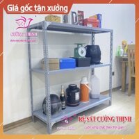 Kệ sắt Mini 3 Tầng, Cao 1m x Dài 1m2 x Rộng 30cm, Kệ sắt v lỗ