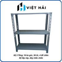 KỆ SẮT Trưng Bày 3 tầng | Rộng 30cm, Dài 100cm - Lắp ráp, Kệ V Lỗ Đa Năng