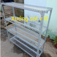 kệ sắt V lỗ  2 -3- 4 tầng RỘNG 30CM (lưới sắt ô vuông)lắp ghép dùng để hàng ,để cây cảnh,kệ sắt đa năng