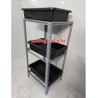 Kệ sắt v lỗ 4 tầng .(rộng 42x dài 65cm x cao 1.5m)kệ sắt v lỗ trồng rau thông minh