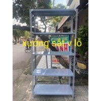 kệ sắt v lỗ 5 tầng ( R40xD80cm) xCao 200cm,kệ sắt trưng bày sản phẩm