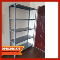Kệ Sắt V Lỗ 5 Tầng: cao 200cm x dài 100cm x rộng 30cm