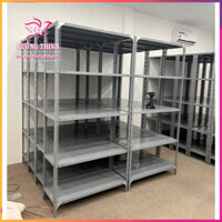 Kệ sắt V lỗ 5 tầng , Cao 2m x Dài 1m x Rộng 40cm trọng tải 80kg/tầng siêu gọn